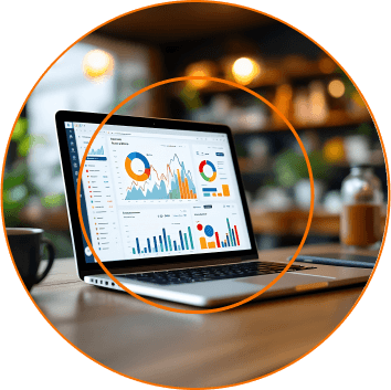 Dashboard com indicadores de performance em tempo real